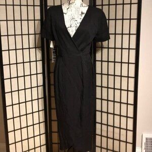 Vintage Ann Tobias Wrap pinup retro Oversized Blazer shir tDress fit bodice work